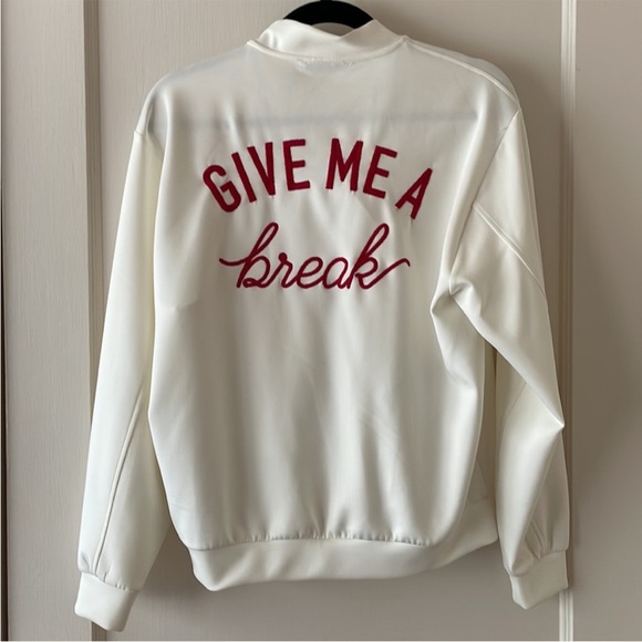 Zara Give Me A Break Bomber Jacket Small - Picture 8 of 14